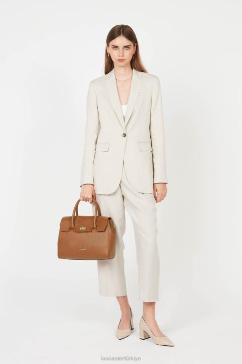 kadınlar büyük çanta foulonne milano karamel Lancaster Paris çanta H0LP361