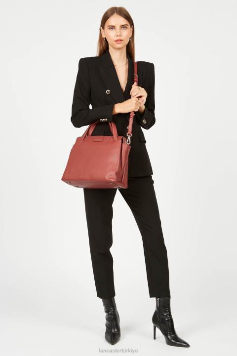 kadınlar büyük çanta kumul kırmızı ruj Lancaster Paris çanta H0LP2616
