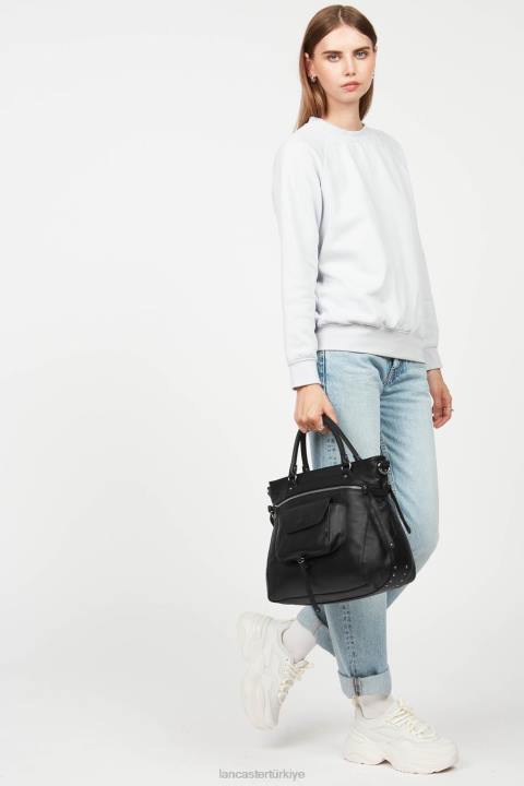 kadınlar büyük çanta yumuşak vintage nova kara Lancaster Paris çanta H0LP3001