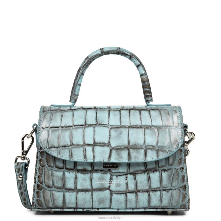 kadınlar küçük çanta croco hors serisi Ciel Cendre Lancaster Paris çanta H0LP217