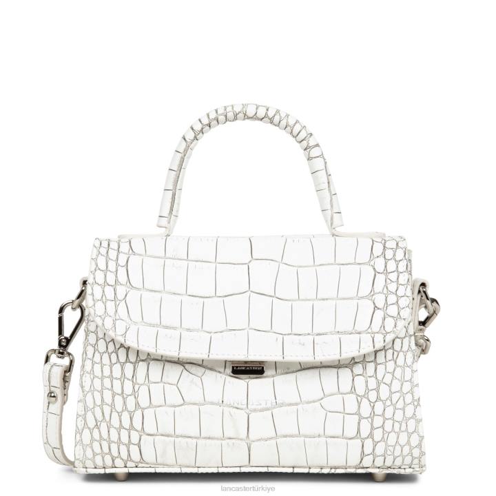 kadınlar küçük çanta croco hors serisi ekru Lancaster Paris çanta H0LP218