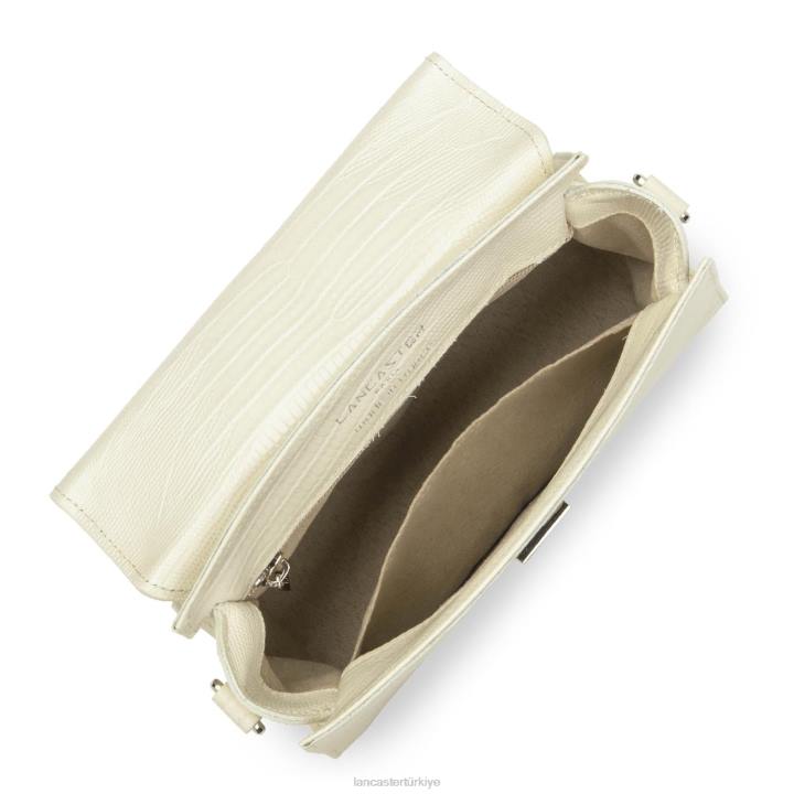 kadınlar küçük çanta egzotik lezard & croco fr ekru-lezard Lancaster Paris çanta H0LP202