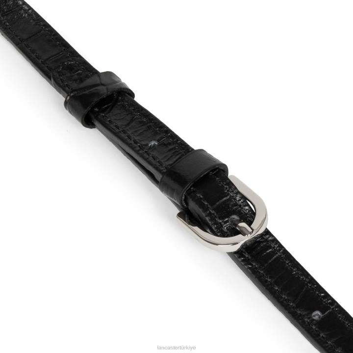 kadınlar küçük çanta egzotik lezard & croco fr kara Lancaster Paris çanta H0LP209