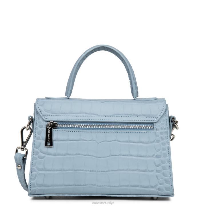 kadınlar küçük çanta egzotik lezard & croco fr mavi cendre Lancaster Paris çanta H0LP215