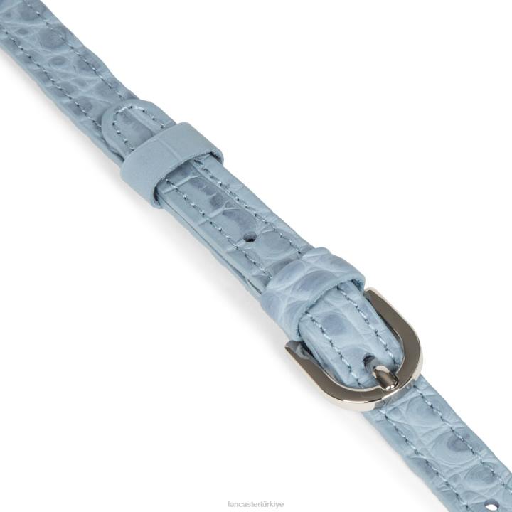 kadınlar küçük çanta egzotik lezard & croco fr mavi cendre Lancaster Paris çanta H0LP215