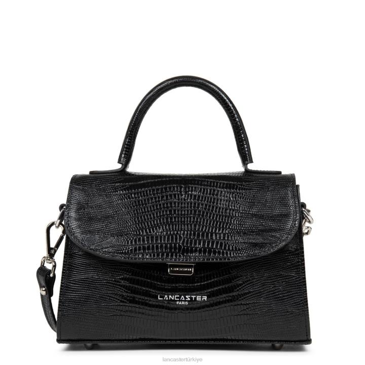 kadınlar küçük çanta egzotik lezard & croco fr noir-lezard Lancaster Paris çanta H0LP205