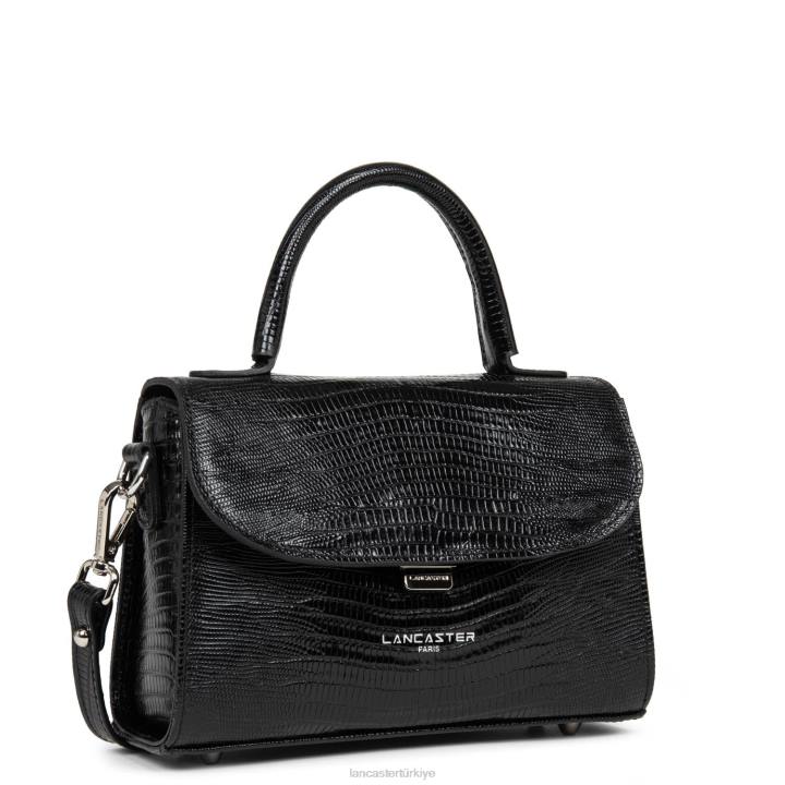 kadınlar küçük çanta egzotik lezard & croco fr noir-lezard Lancaster Paris çanta H0LP205