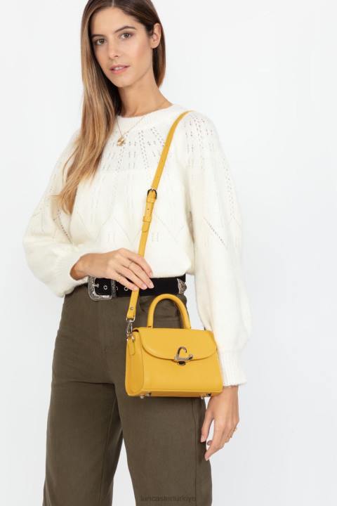 kadınlar küçük çanta lucertola sarı Lancaster Paris çanta H0LP276