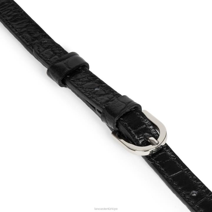 kadınlar m çanta egzotik lezard & croco fr kara Lancaster Paris çanta H0LP2459