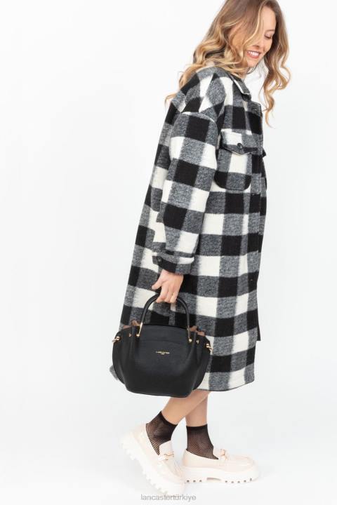 kadınlar m çanta faulonne çift noir-in-çıplak Lancaster Paris çanta H0LP2958