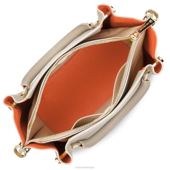 kadınlar m çanta faulonne çift turuncu-bej Lancaster Paris çanta H0LP2965