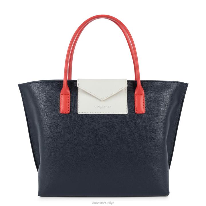 kadınlar m çanta maya bleu fonce-fildişi-corail Lancaster Paris çanta H0LP2815