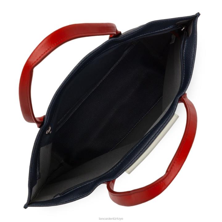 kadınlar m çanta maya hafif bleu fonce-gris clair-rouge Lancaster Paris çanta H0LP2802