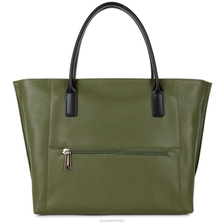 kadınlar m çanta maya hafif vert militaire-fusil-noir Lancaster Paris çanta H0LP2799