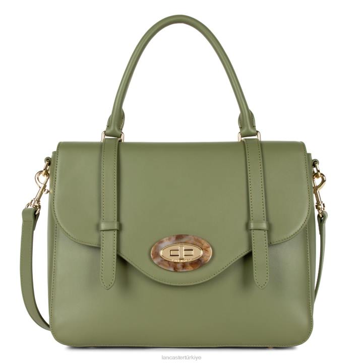 kadınlar m çanta mermer dokunuşu zeytin Lancaster Paris çanta H0LP3359