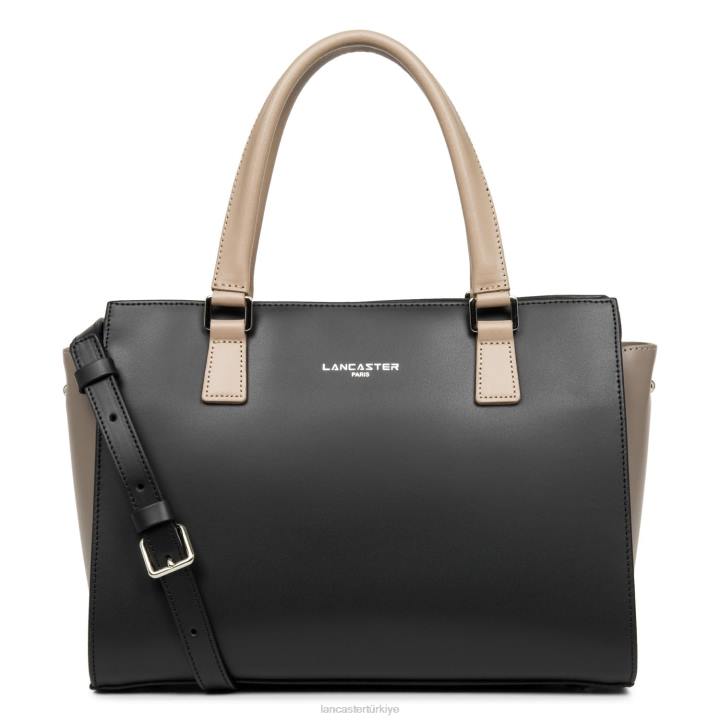 kadınlar m çanta pürüzsüz noir-taupe-çıplak fonce Lancaster Paris çanta H0LP790