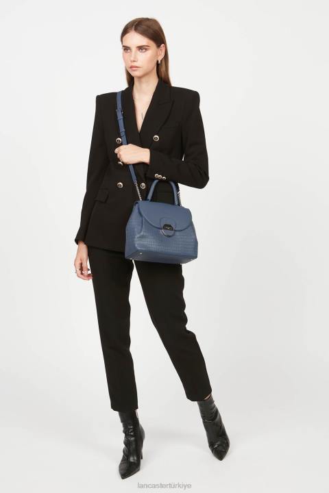 kadınlar m çanta pia mavi timsah Lancaster Paris çanta H0LP2656
