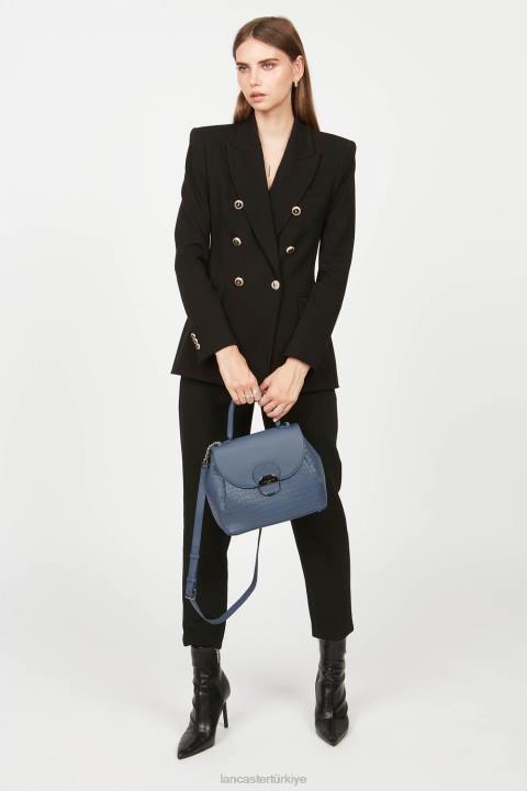 kadınlar m çanta pia mavi timsah Lancaster Paris çanta H0LP2656