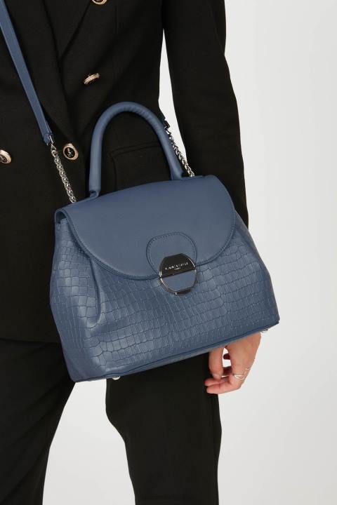 kadınlar m çanta pia mavi timsah Lancaster Paris çanta H0LP2656