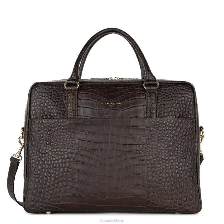 kadınlar portföy belge tutucu çanta matmazel iş marron mat-croco Lancaster Paris çanta H0LP3029