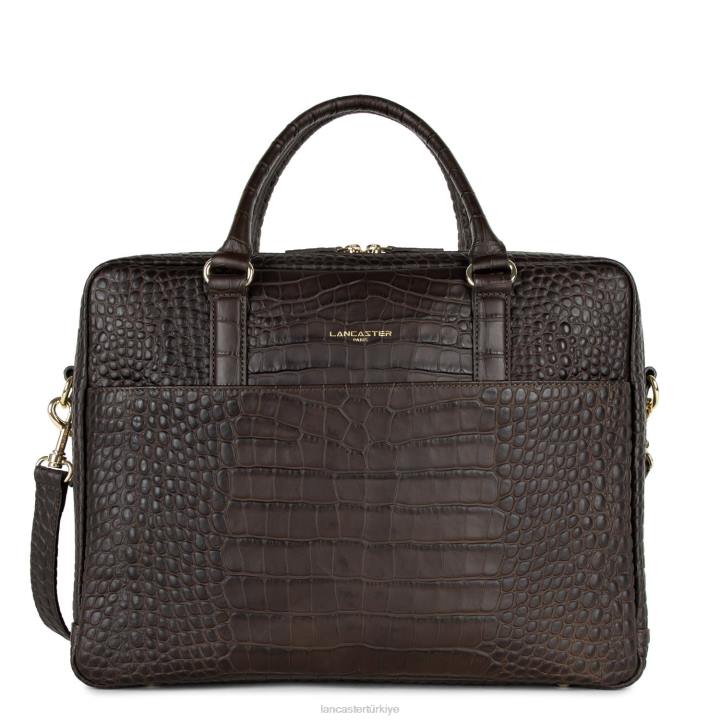 kadınlar portföy belge tutucu çanta matmazel iş marron mat-croco Lancaster Paris çanta H0LP3036