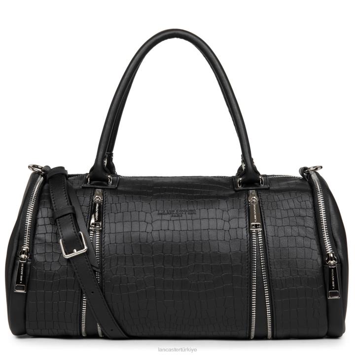 kadınlar spor çantası yumuşak vintage kara timsah Lancaster Paris çanta H0LP3534