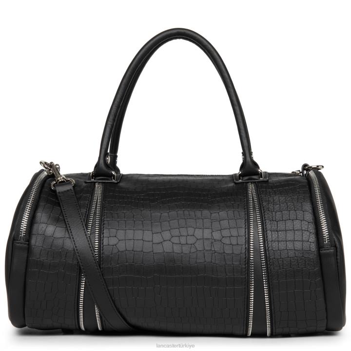 kadınlar spor çantası yumuşak vintage kara timsah Lancaster Paris çanta H0LP3534