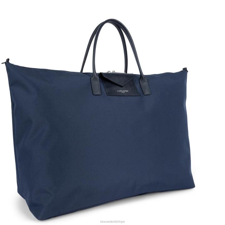 kadınlar hafta sonu çantası akıllı kba bleu fonce-bleu paon Lancaster Paris çanta H0LP2744