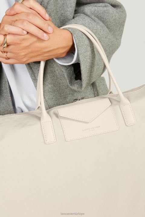 kadınlar hafta sonu çantası akıllı kba ekru Lancaster Paris çanta H0LP2734