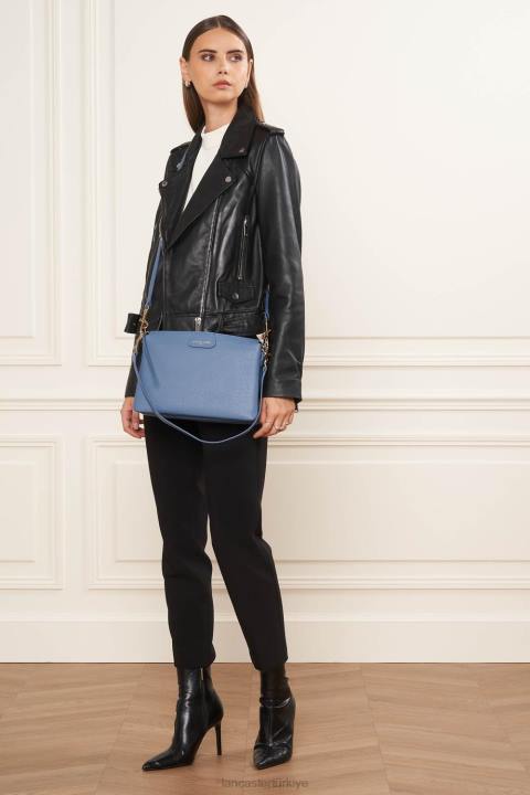 kadınlar büyük debriyaj kumul mavi taş Lancaster Paris çanta H0LP999