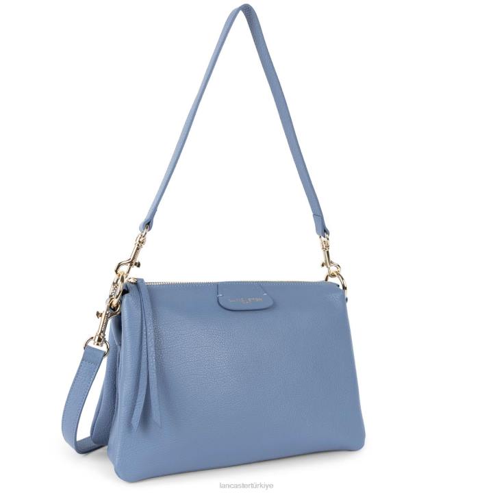 kadınlar büyük debriyaj kumul mavi taş Lancaster Paris çanta H0LP999