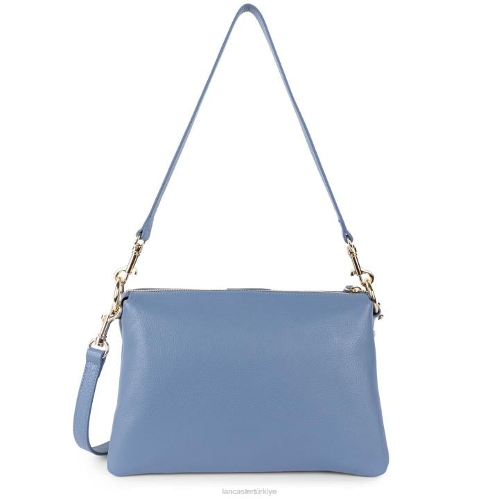 kadınlar büyük debriyaj kumul mavi taş Lancaster Paris çanta H0LP999