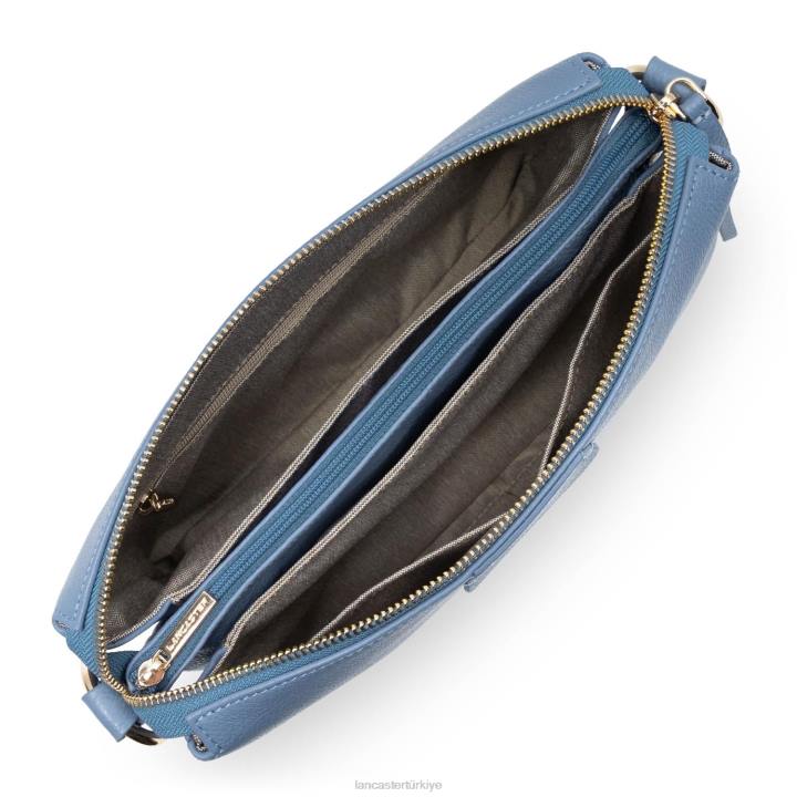 kadınlar büyük debriyaj kumul mavi taş Lancaster Paris çanta H0LP999