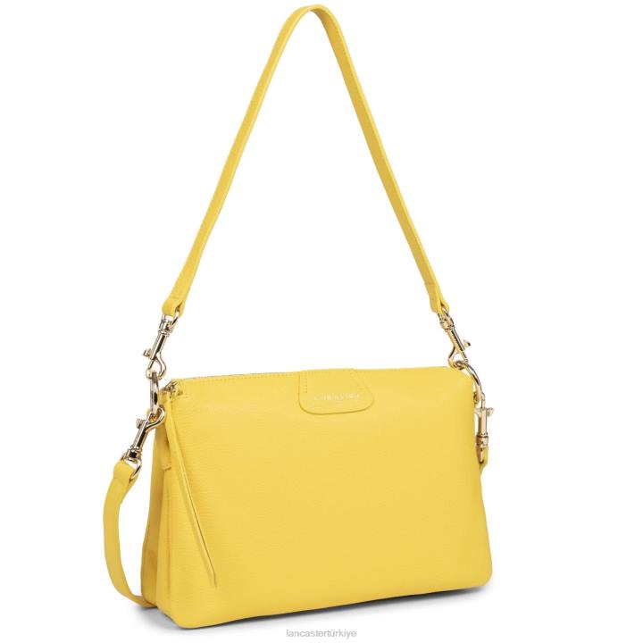 kadınlar büyük debriyaj kumul sarı Lancaster Paris çanta H0LP994