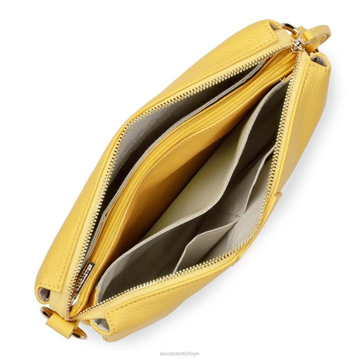 kadınlar büyük debriyaj kumul sarı Lancaster Paris çanta H0LP994