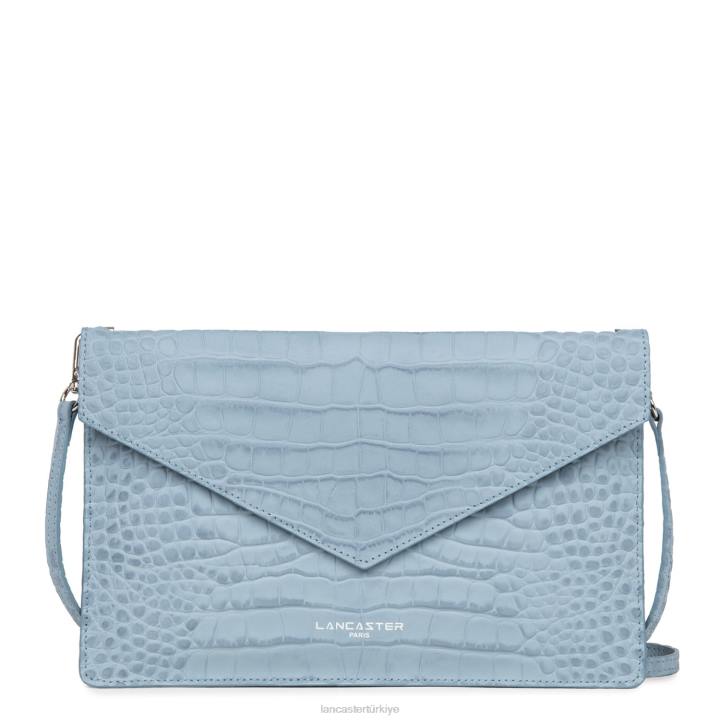 kadınlar debriyaj egzotik timsah mavi cendre Lancaster Paris çanta H0LP1170