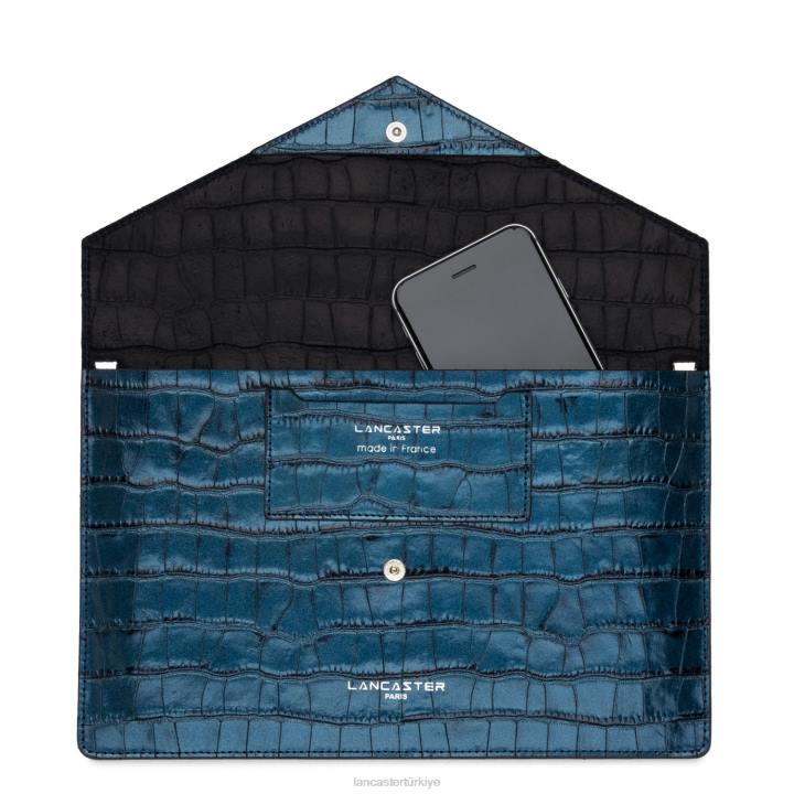 kadınlar debriyaj egzotik timsah safir Lancaster Paris çanta H0LP1167