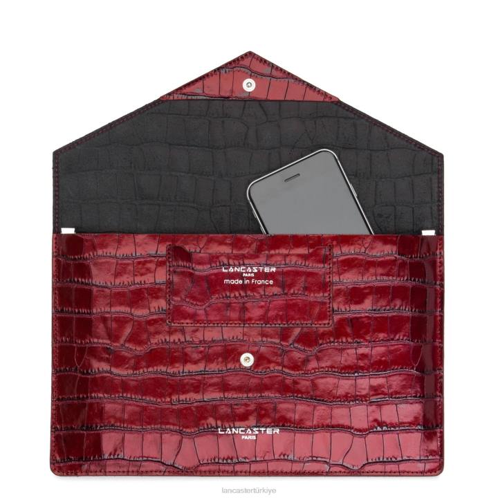 kadınlar debriyaj egzotik timsah yakut Lancaster Paris çanta H0LP1166