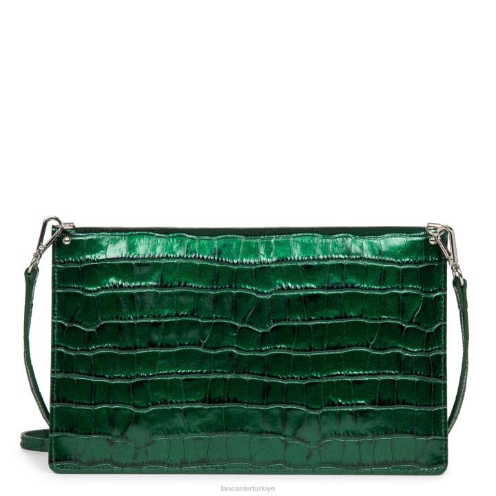 kadınlar debriyaj egzotik timsah zümrüt Lancaster Paris çanta H0LP1164