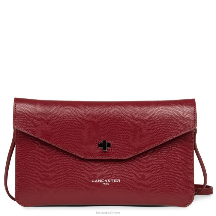 kadınlar debriyaj lucertola kırmızı Lancaster Paris çanta H0LP1126