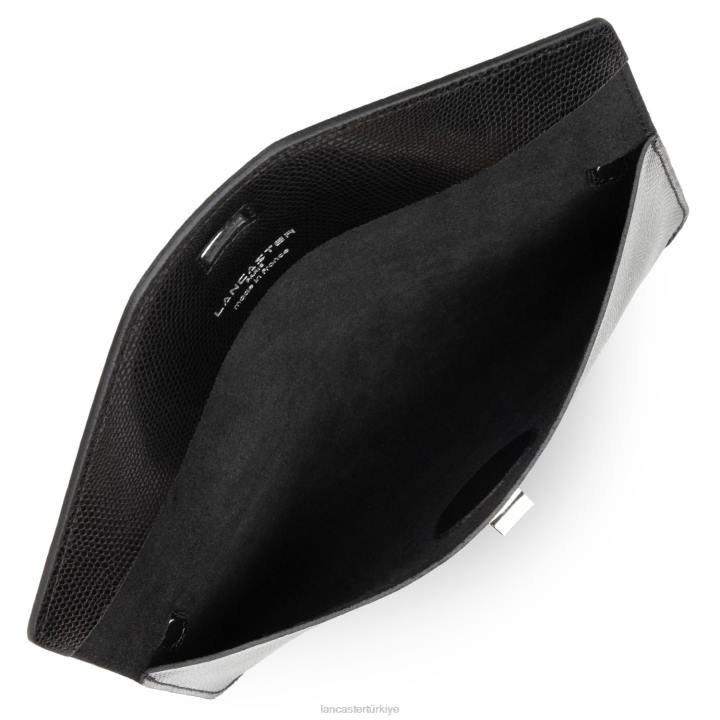 kadınlar debriyaj lucertola kara Lancaster Paris çanta H0LP1123