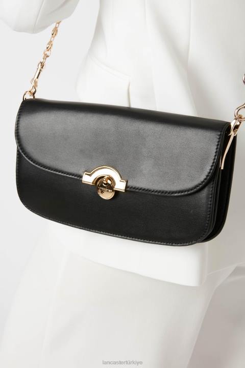 kadınlar debriyaj moda madalyası kara Lancaster Paris çanta H0LP1259