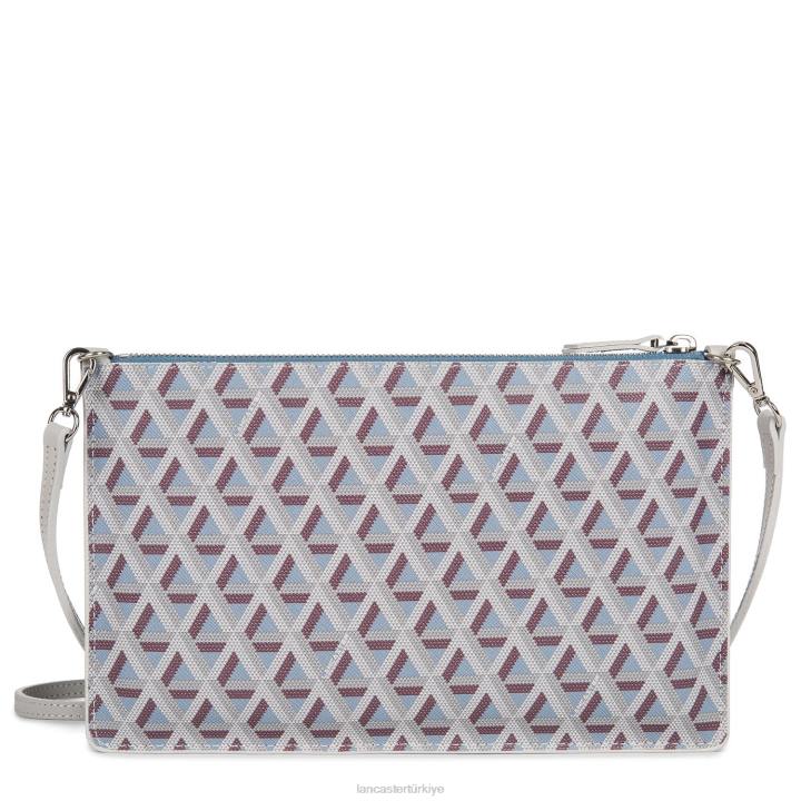 kadınlar debriyaj simgesi bleu ardoise-gris perle Lancaster Paris çanta H0LP1181