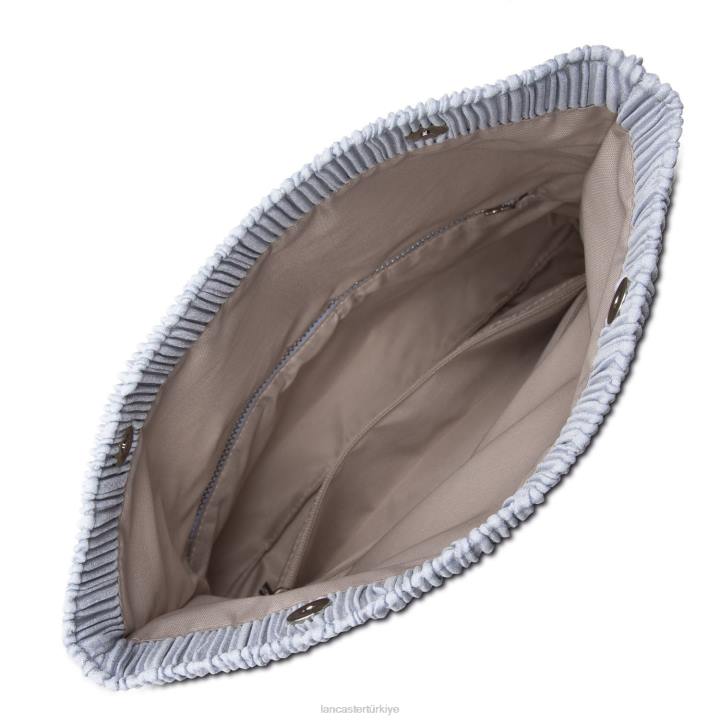 kadınlar debriyaj töreni saten örtü Gris Clair Lancaster Paris çanta H0LP1187