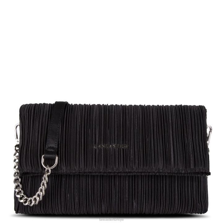 kadınlar debriyaj töreni saten örtü kara Lancaster Paris çanta H0LP1183