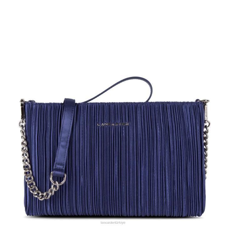 kadınlar debriyaj töreni saten örtü mavi fonce Lancaster Paris çanta H0LP1193