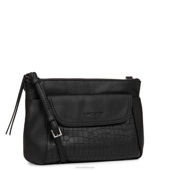 kadınlar debriyaj yumuşak vintage nova kara timsah Lancaster Paris çanta H0LP1100