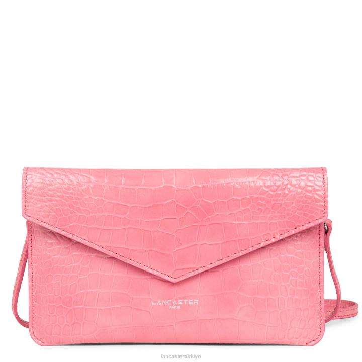 kadınlar egzotik lezard ve timsah fr debriyaj gül Lancaster Paris çanta H0LP1254