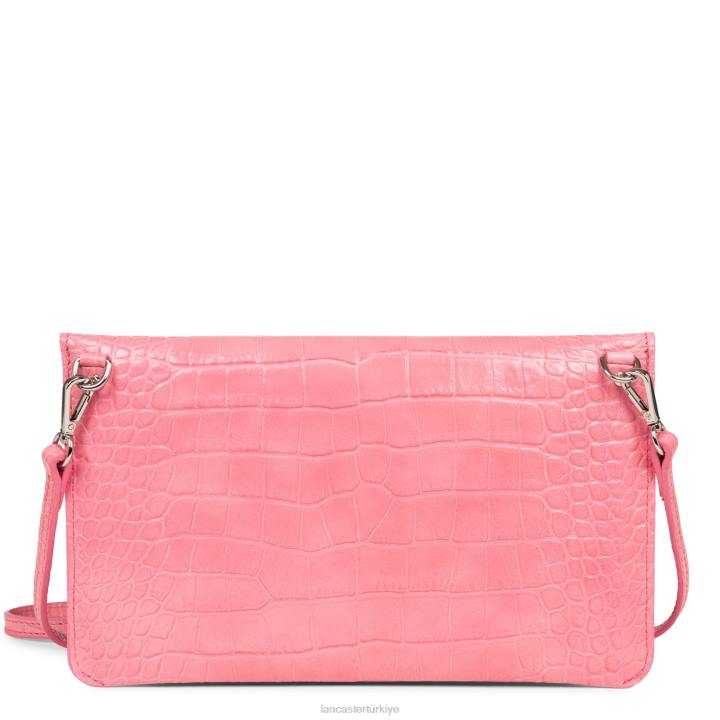 kadınlar egzotik lezard ve timsah fr debriyaj gül Lancaster Paris çanta H0LP1254