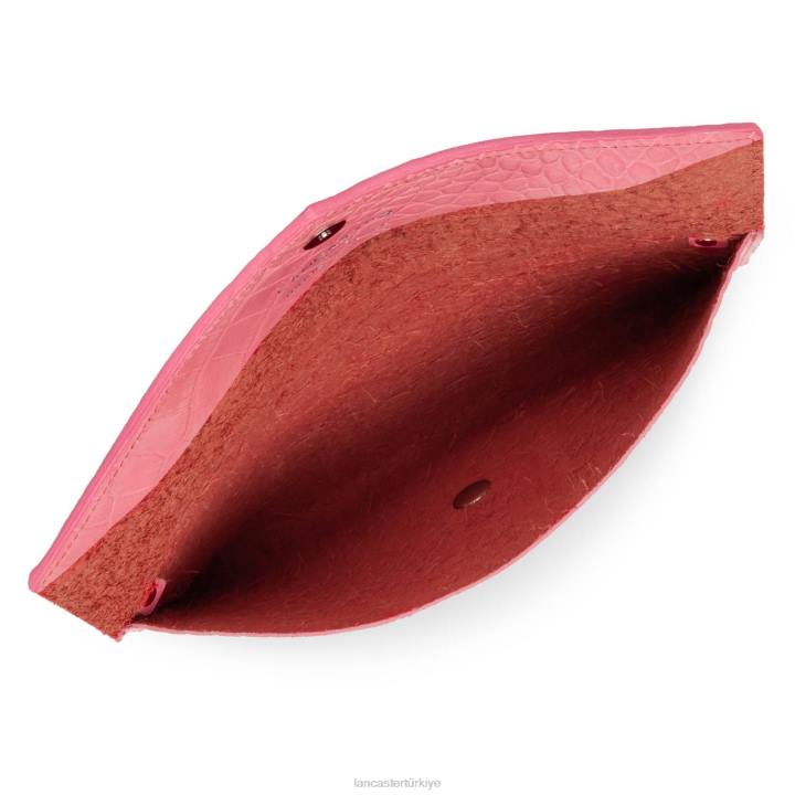 kadınlar egzotik lezard ve timsah fr debriyaj gül Lancaster Paris çanta H0LP1254